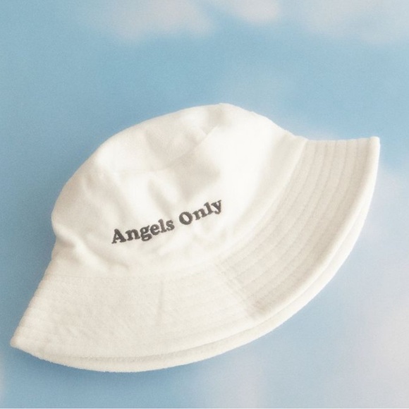 Dieux Accessories - Dieux skincare Angels Only white terry bucket hat